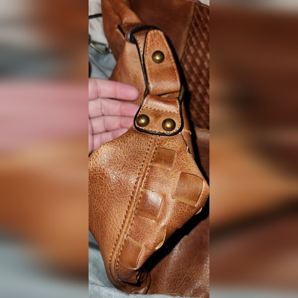 NWOT Patchwork Brown Slouchy Purse - Picture 5 of 14